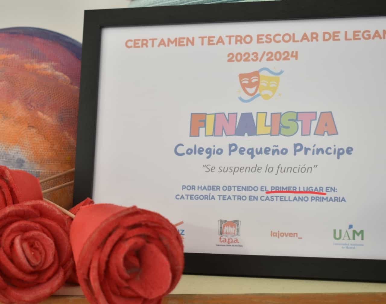 ¡Ganamos el primer premio en el Certamen de Teatro Escolar de Leganés!